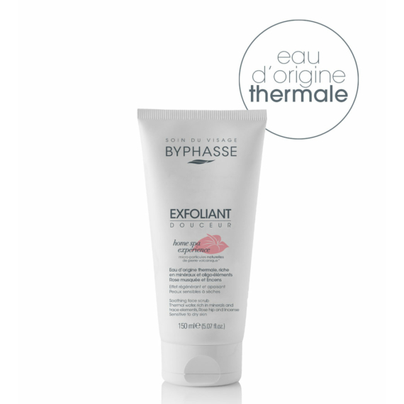 Byphasse Home Spa Experience nyugtató arcradír száraz és érzékeny bőrre (150 ml)
