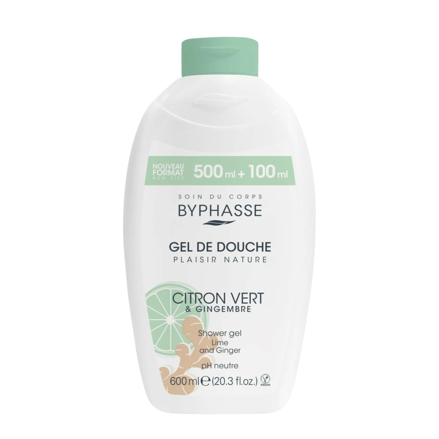 Byphasse Plaisir tusfürdő gél lime-mal és gyömbérrel (600ml)