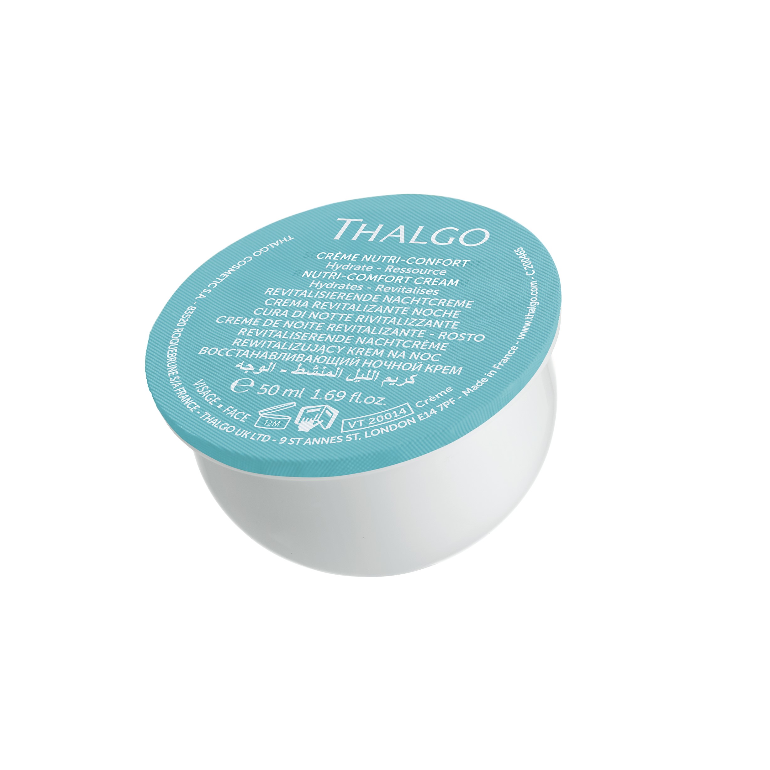 THALGO Nutri-Comfort Rich Cream Refill - Érzékeny, rozáceás bőrre extra tápláló, nyugtató krém utántöltő 50ml